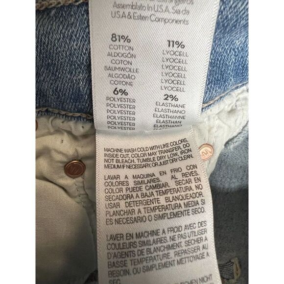 Mother The Outsider Ankle Crew Size 25 Poisoned Petals Mid Rise Cropped Jeans - Picture 9 of 9